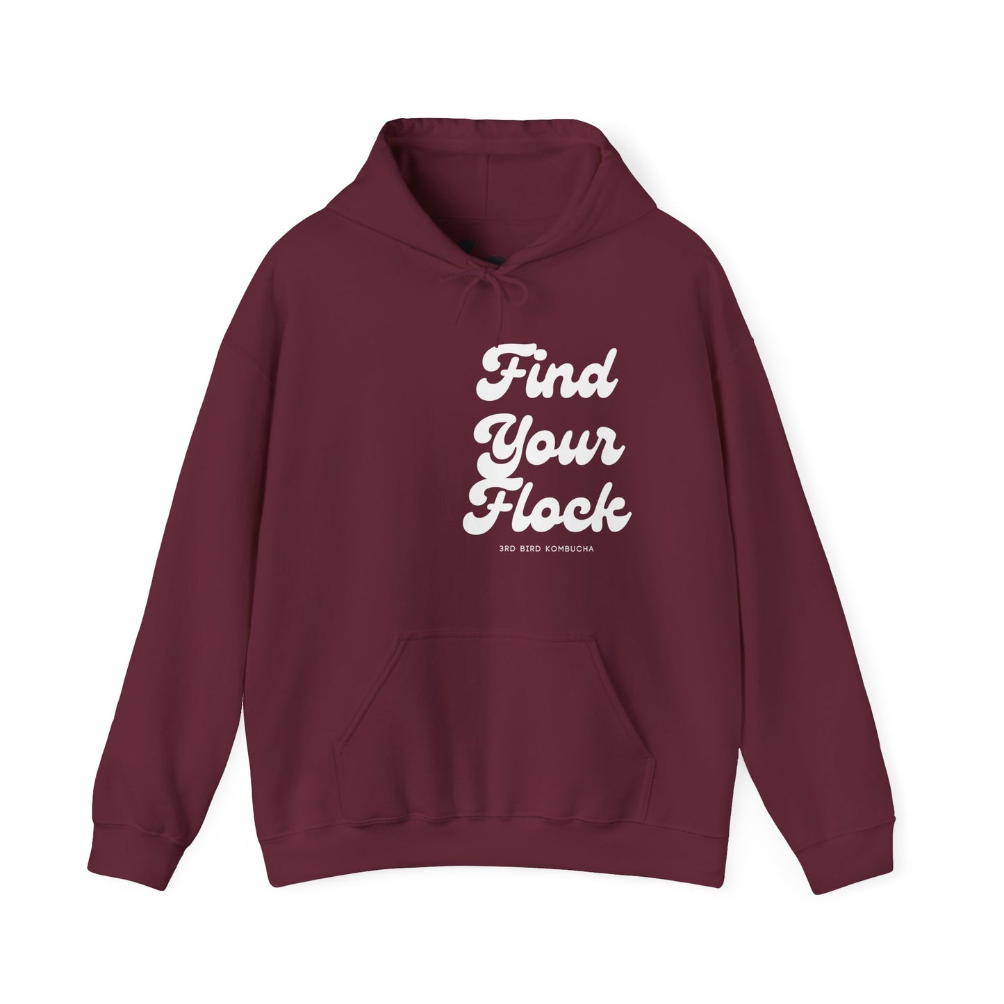 Find Your Flock Unisex Heavyweight Hooded Sweatshirt - 3rd Bird Kombucha