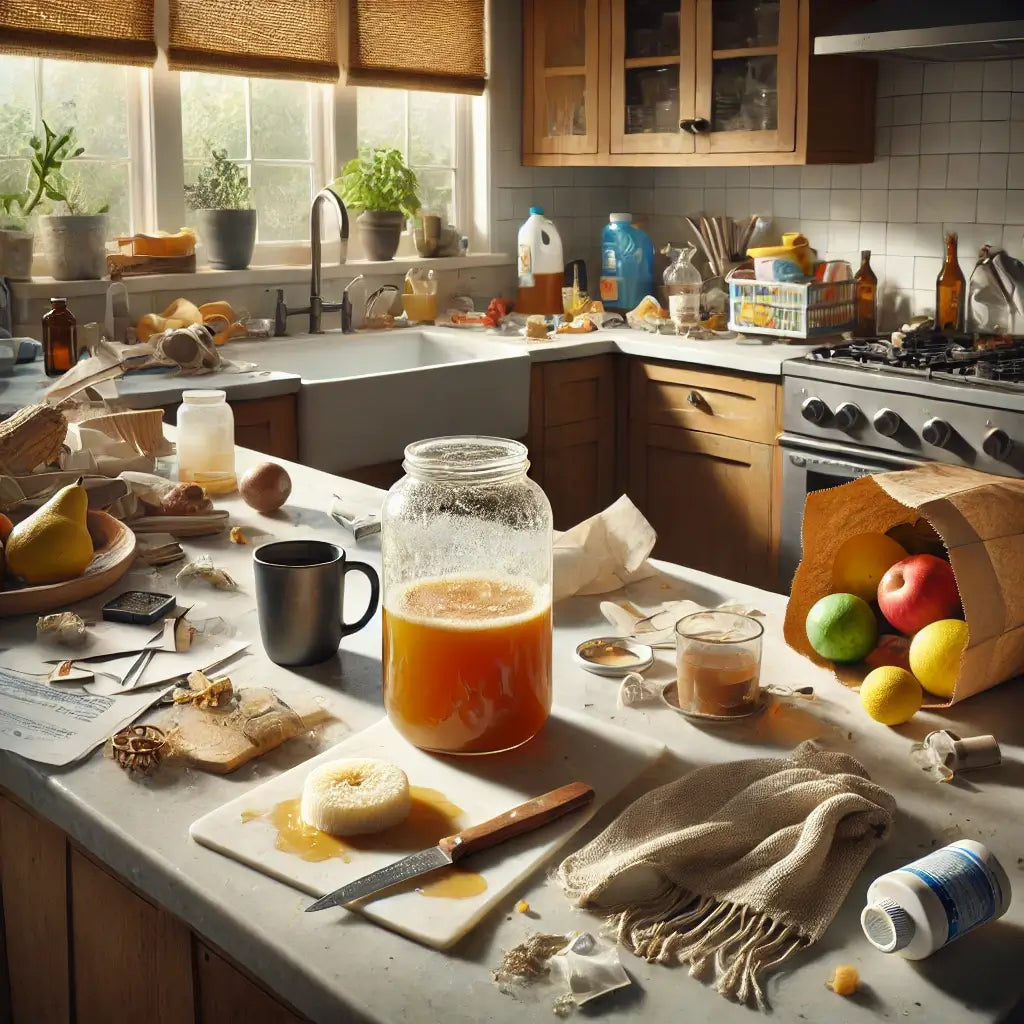 Space saving kombucha homebrew kit